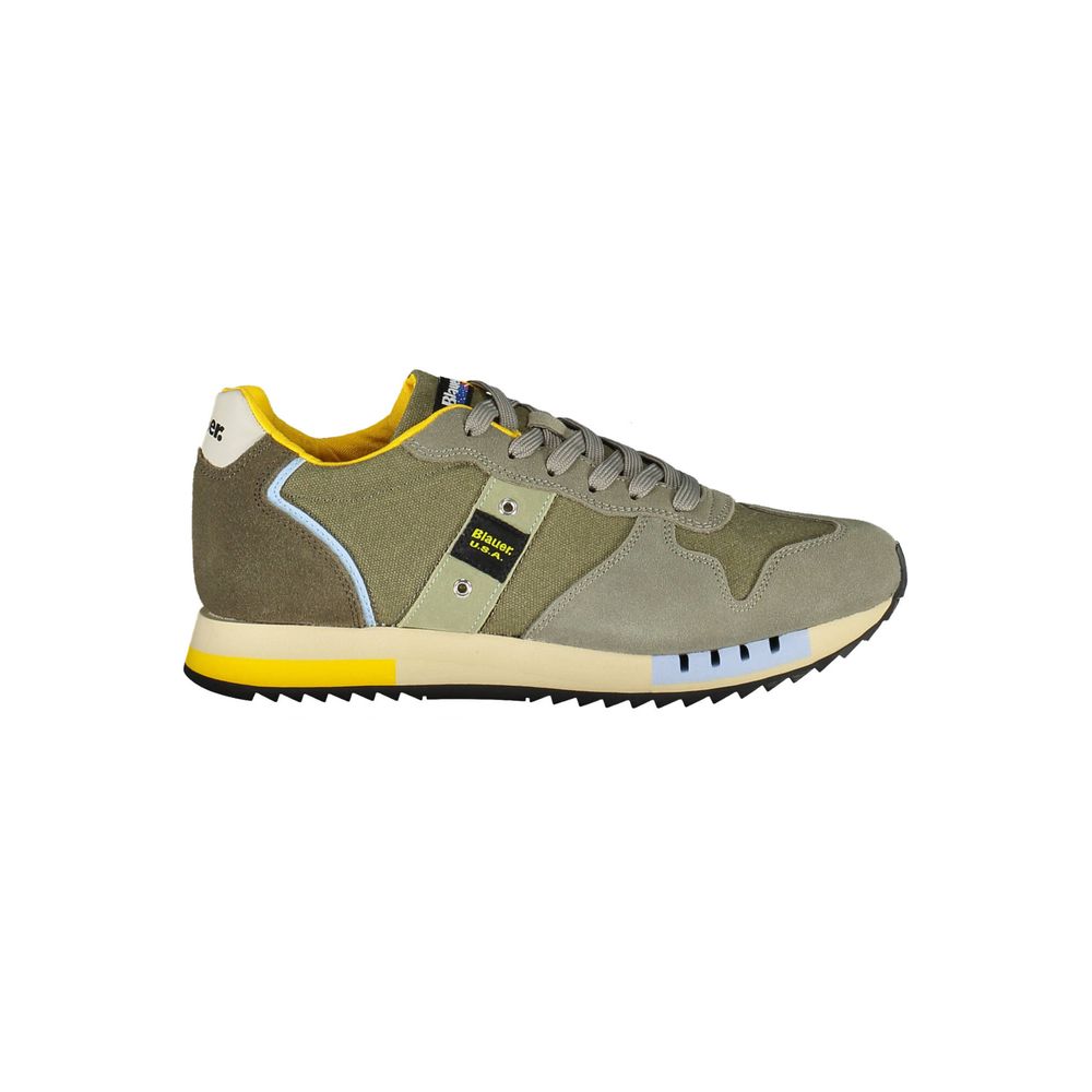 Green Leather Men Sneaker-Blauer-LabelTerrace.com