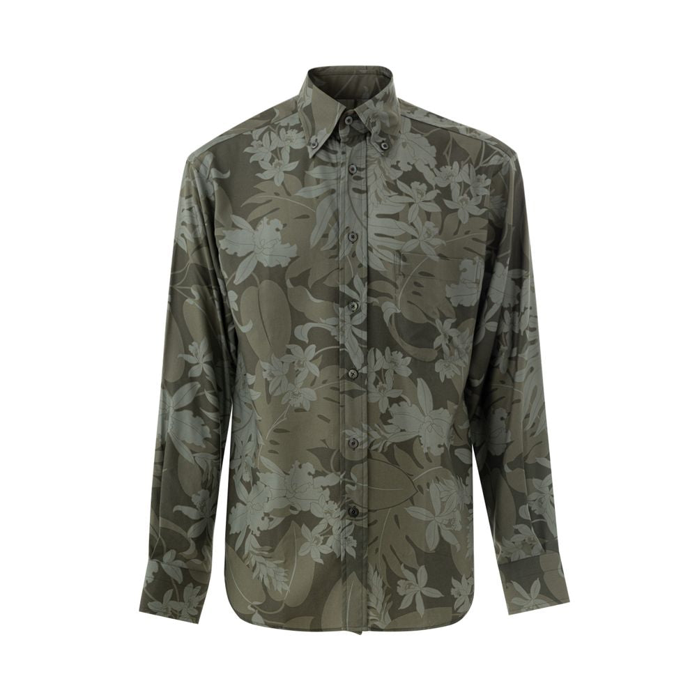 Green Lyocell Shirt-Tom Ford-LabelTerrace.com