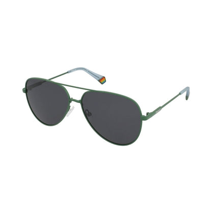 Green Metal Sunglasses-Polaroid-LabelTerrace.com