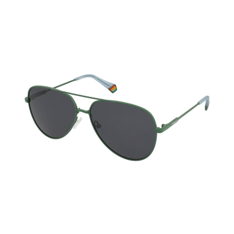 Green Metal Sunglasses-Polaroid-LabelTerrace.com