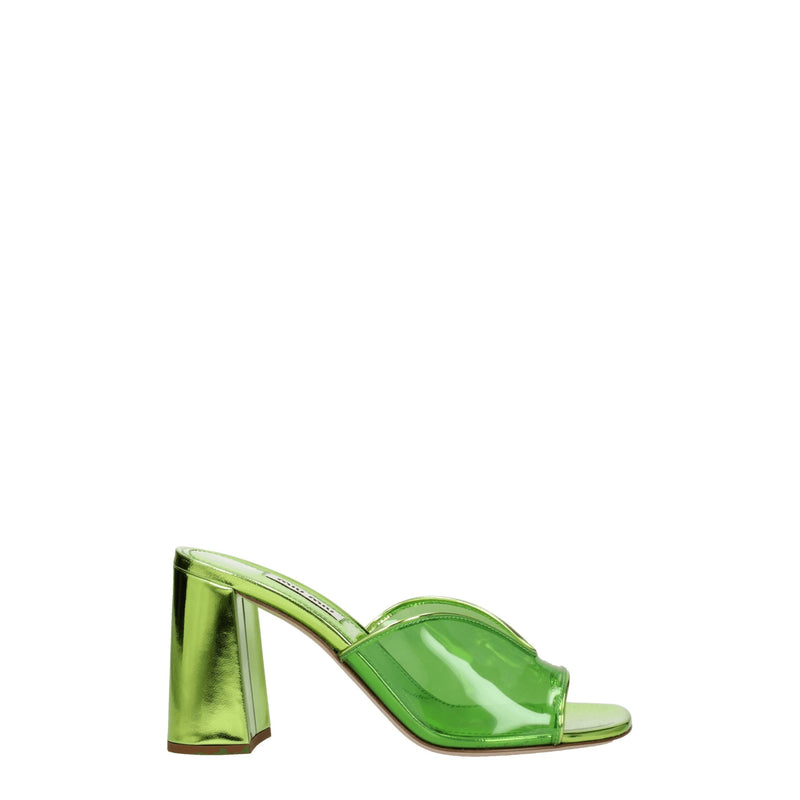 Green Plexiglass Platform Sandals-Miu Miu-LabelTerrace.com