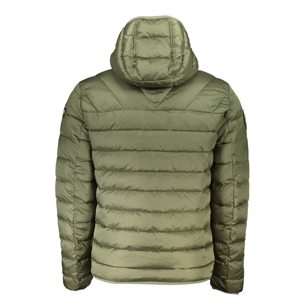 Green Polyamide Men Jacket-Napapijri-LabelTerrace.com