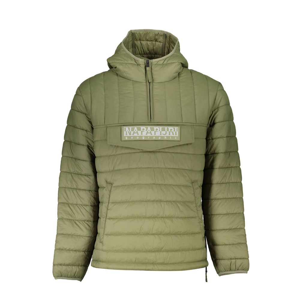 Green Polyamide Men Jacket-Napapijri-LabelTerrace.com