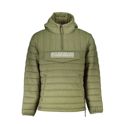 Green Polyamide Men Jacket-Napapijri-LabelTerrace.com