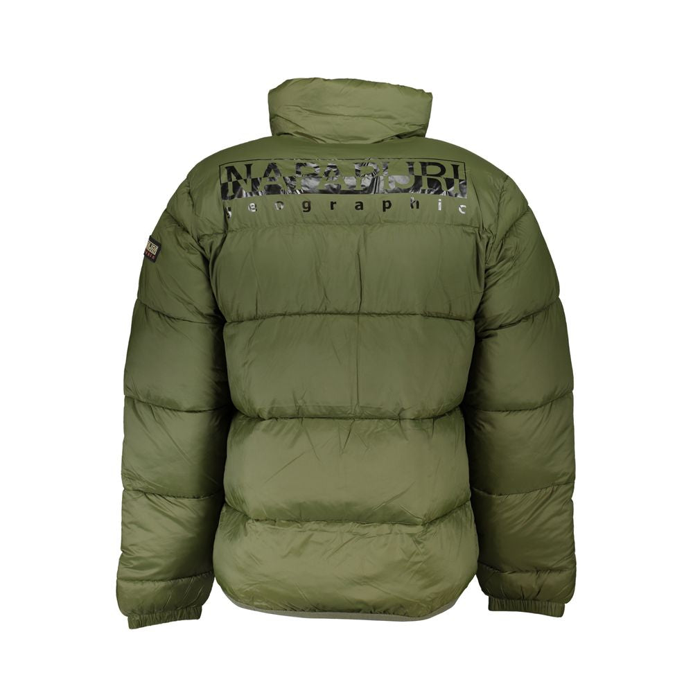 Green Polyamide Men's Jacket-Napapijri-LabelTerrace.com