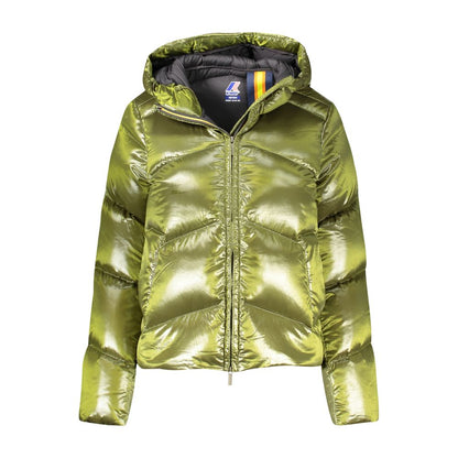 Green Polyamide Women Jacket-K-WAY-LabelTerrace.com