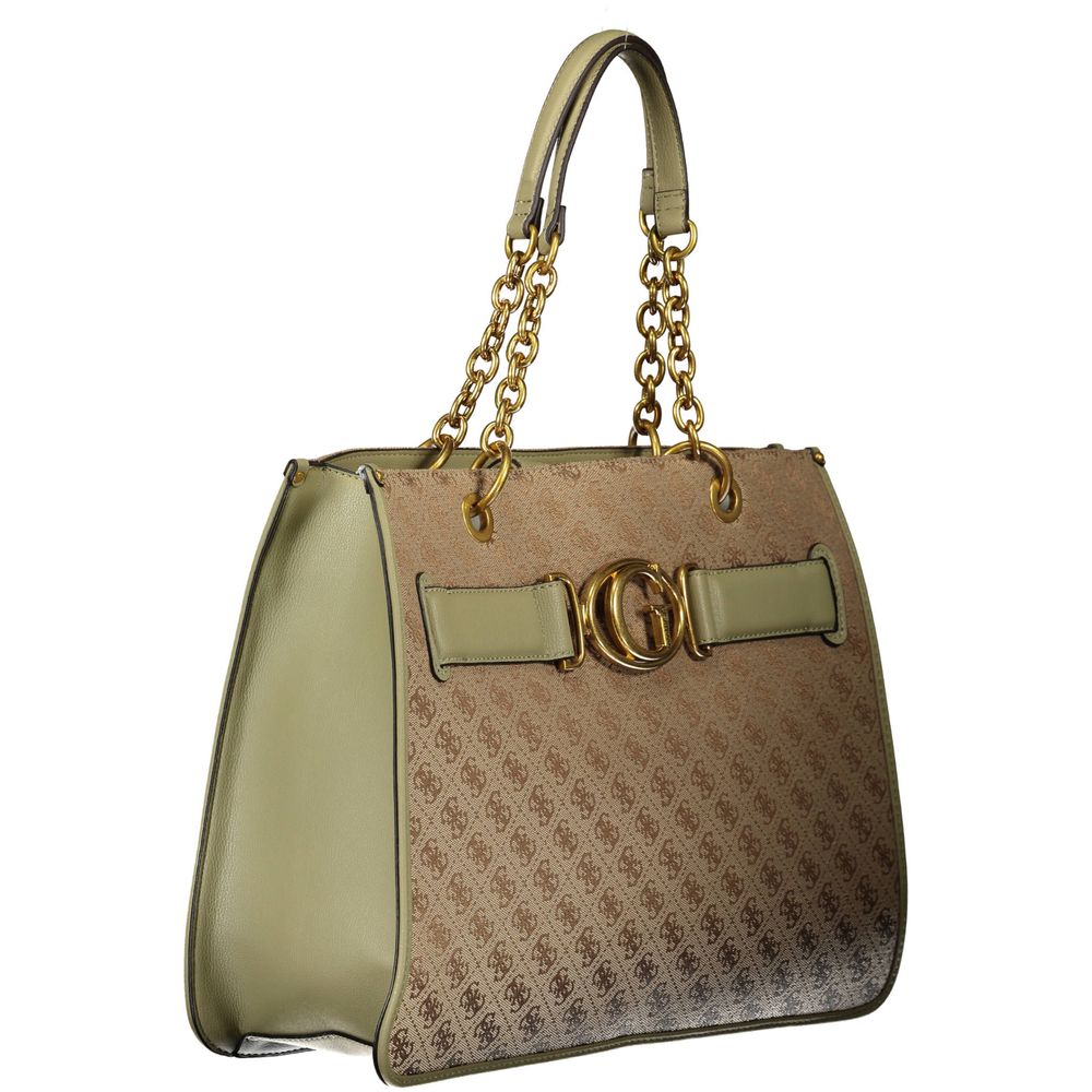 Green Polyester Women Handbag-Guess Jeans-LabelTerrace.com