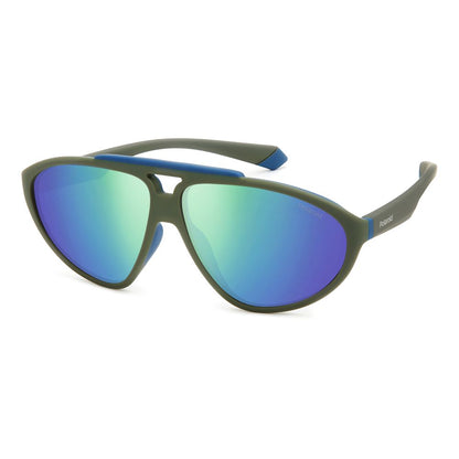 Green Rubber Sunglasses-Polaroid-LabelTerrace.com