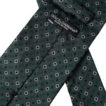 Green Silk Branded Logo Adjustable Men Tie-Dolce & Gabbana-LabelTerrace.com