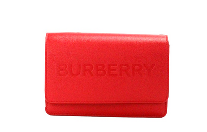 Hampshire Small Red Embossed Logo Smooth Leather Crossbody Bag-Burberry-LabelTerrace.com