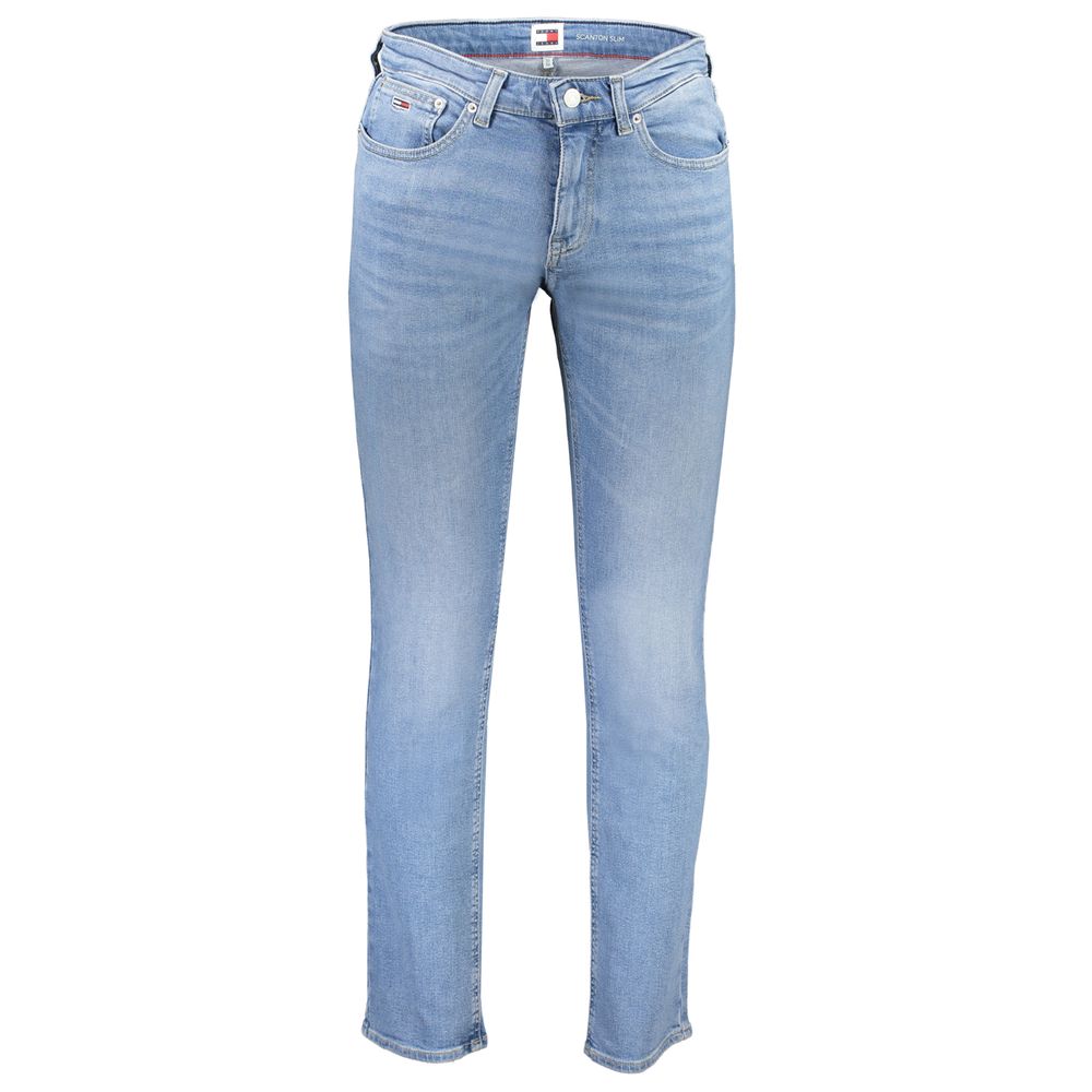 Light Blue Cotton Men Jeans-Tommy Hilfiger-LabelTerrace.com