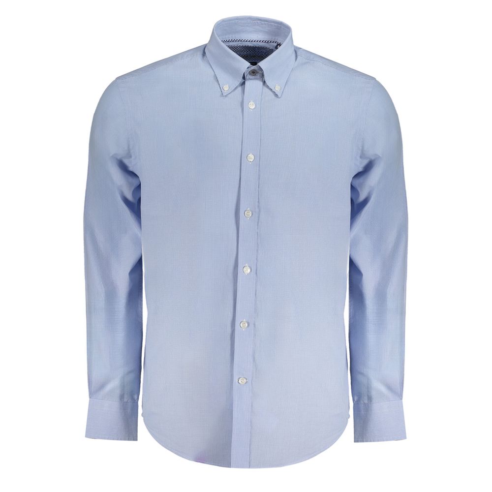 Light Blue Cotton Men Shirt-Harmont & Blaine-LabelTerrace.com