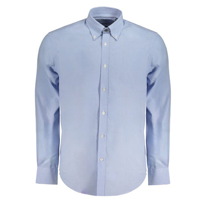 Light Blue Cotton Men Shirt-Harmont & Blaine-LabelTerrace.com