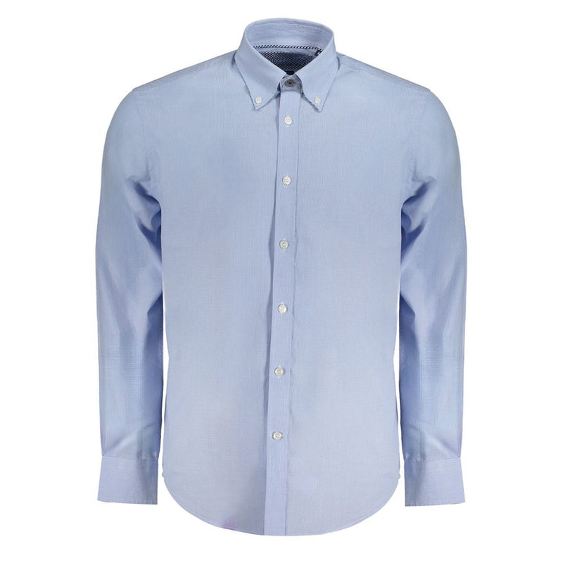 Light Blue Cotton Men Shirt-Harmont & Blaine-LabelTerrace.com