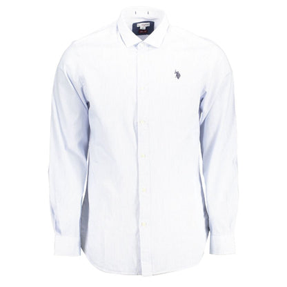 Light Blue Cotton Men Shirt-U.S. POLO ASSN.-LabelTerrace.com