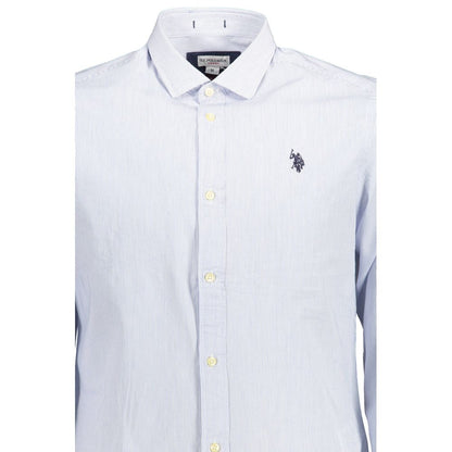 Light Blue Cotton Men Shirt-U.S. POLO ASSN.-LabelTerrace.com
