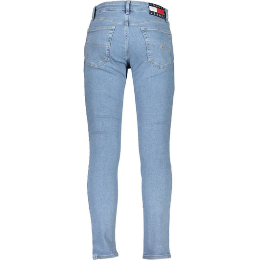 Light Blue Cotton Men Slim Tapered Jean-Tommy Hilfiger-LabelTerrace.com