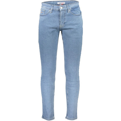 Light Blue Cotton Men Slim Tapered Jean-Tommy Hilfiger-LabelTerrace.com