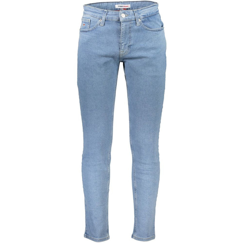 Light Blue Cotton Men Slim Tapered Jean-Tommy Hilfiger-LabelTerrace.com
