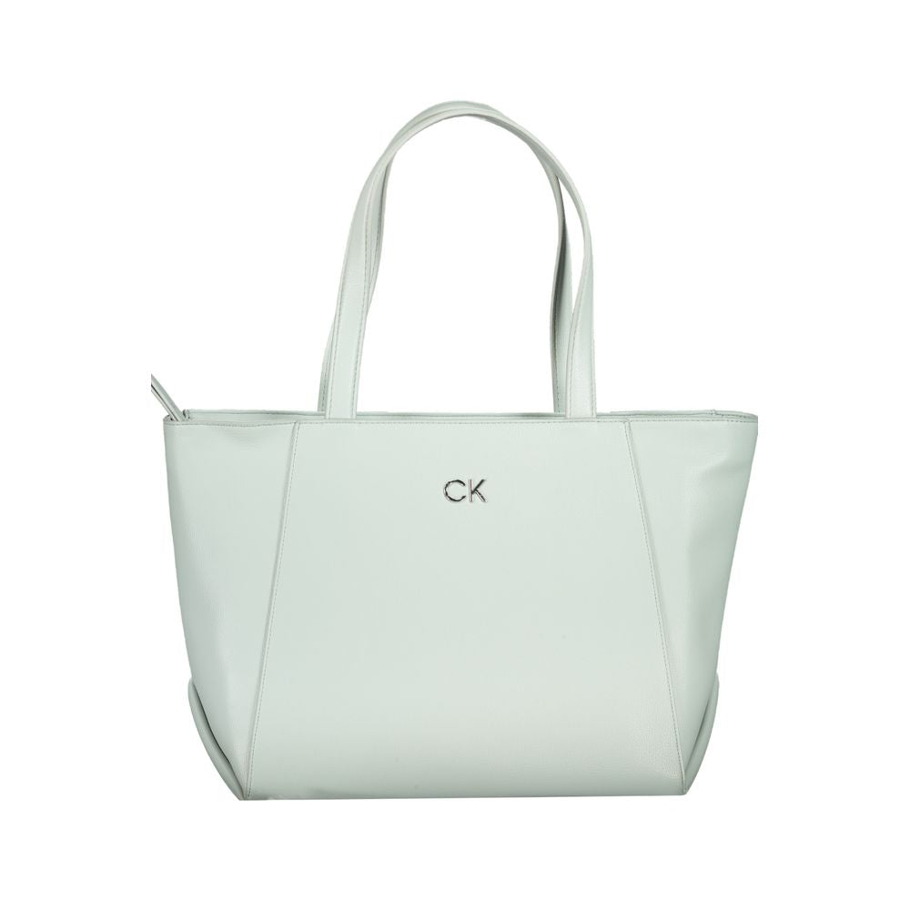 Light Blue Polyethylene Women Handbag-Calvin Klein-LabelTerrace.com