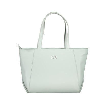 Light Blue Polyethylene Women Handbag-Calvin Klein-LabelTerrace.com