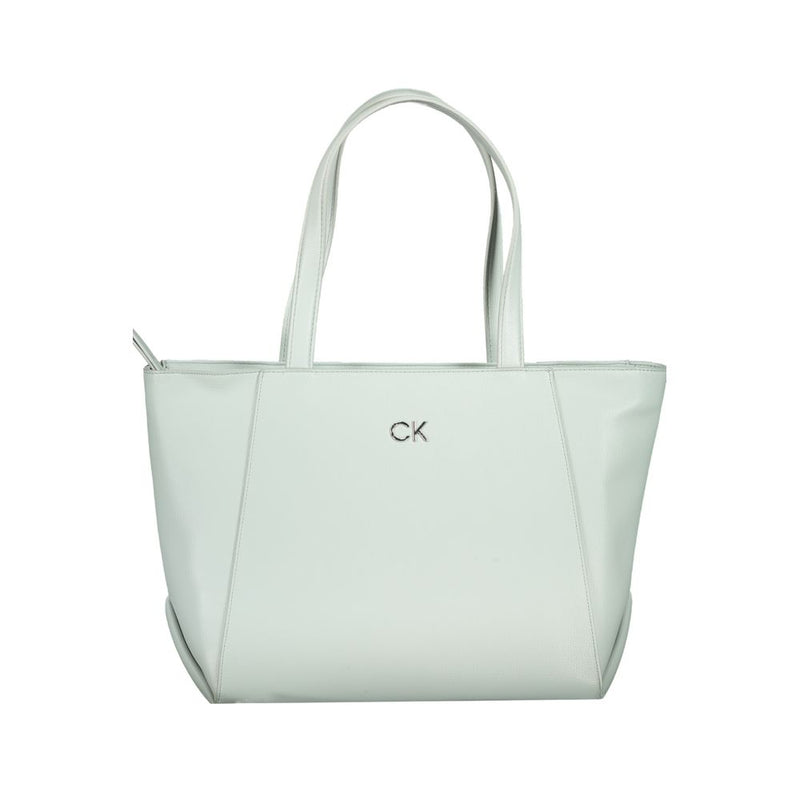 Light Blue Polyethylene Women Handbag-Calvin Klein-LabelTerrace.com