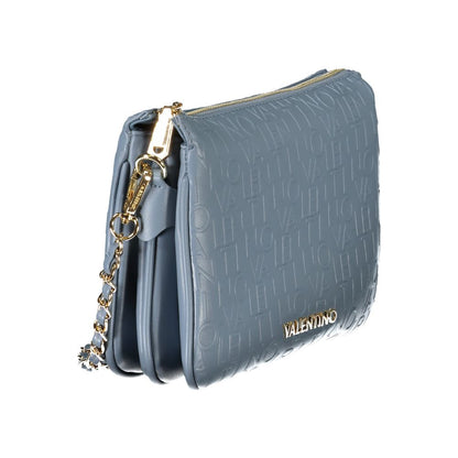 Light Blue Polyethylene Women Handbag-Mario Valentino-LabelTerrace.com