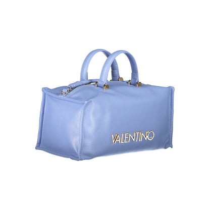 Light Blue Polyethylene Women Handbag-Mario Valentino-LabelTerrace.com