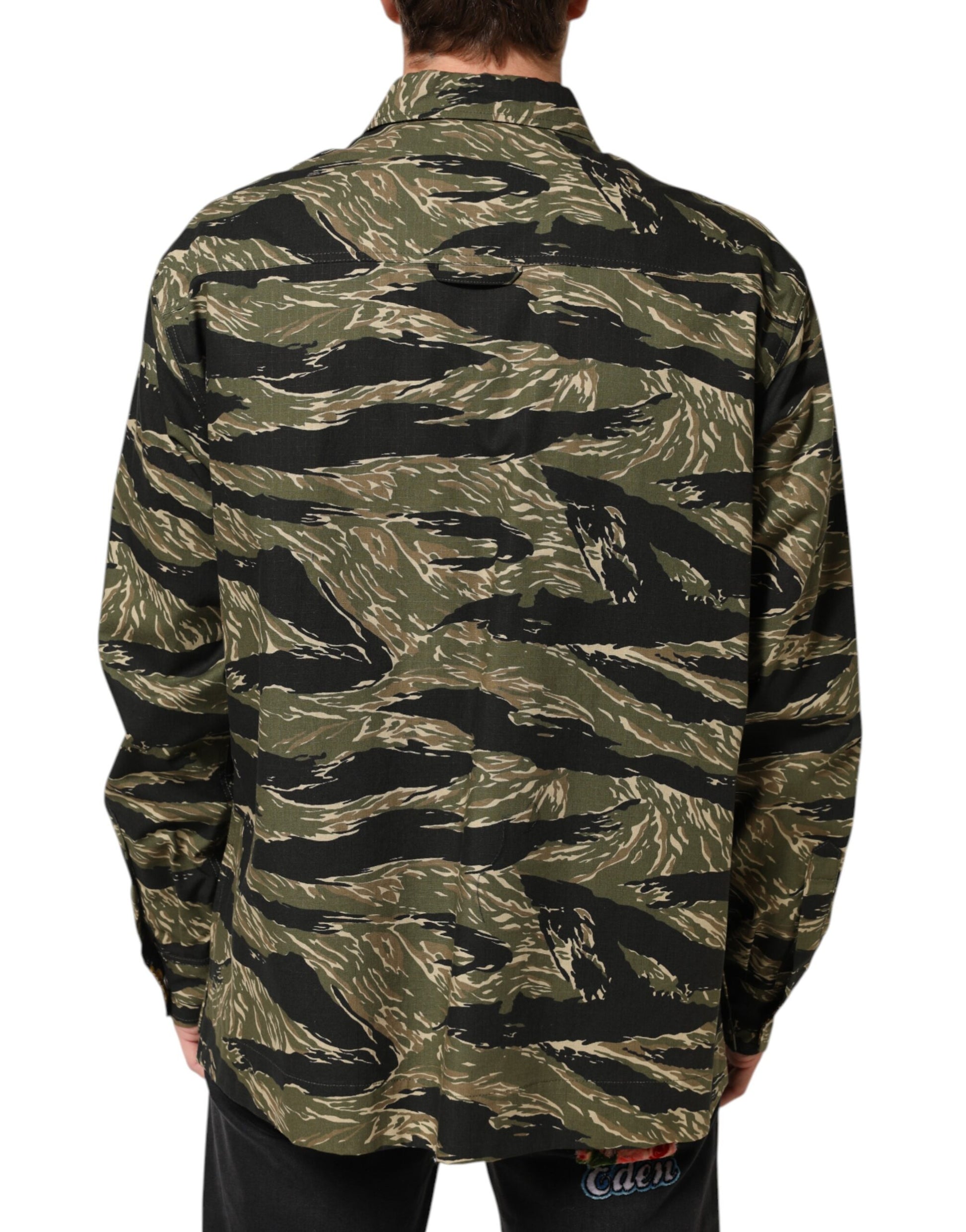 Multicolor Camouflage Cotton Casual Shirt-Dolce & Gabbana-LabelTerrace.com