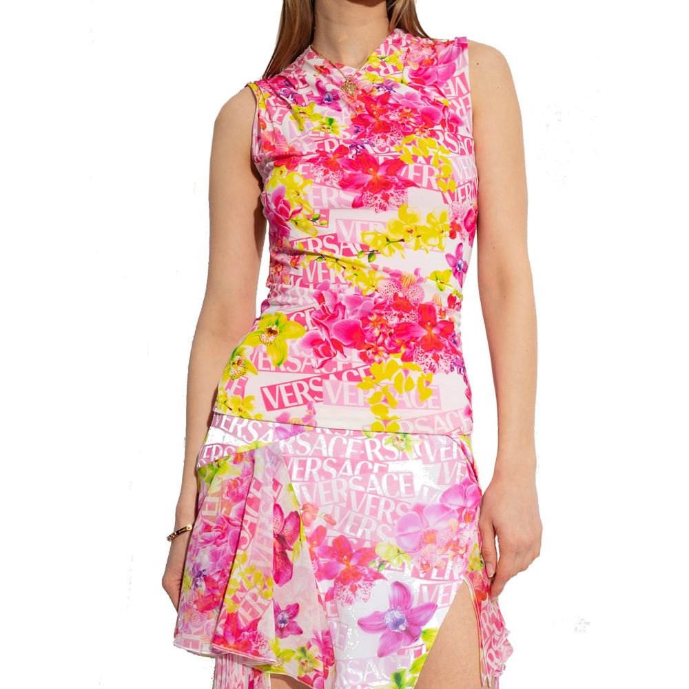 Sleeveless Printed Top-Versace-LabelTerrace.com