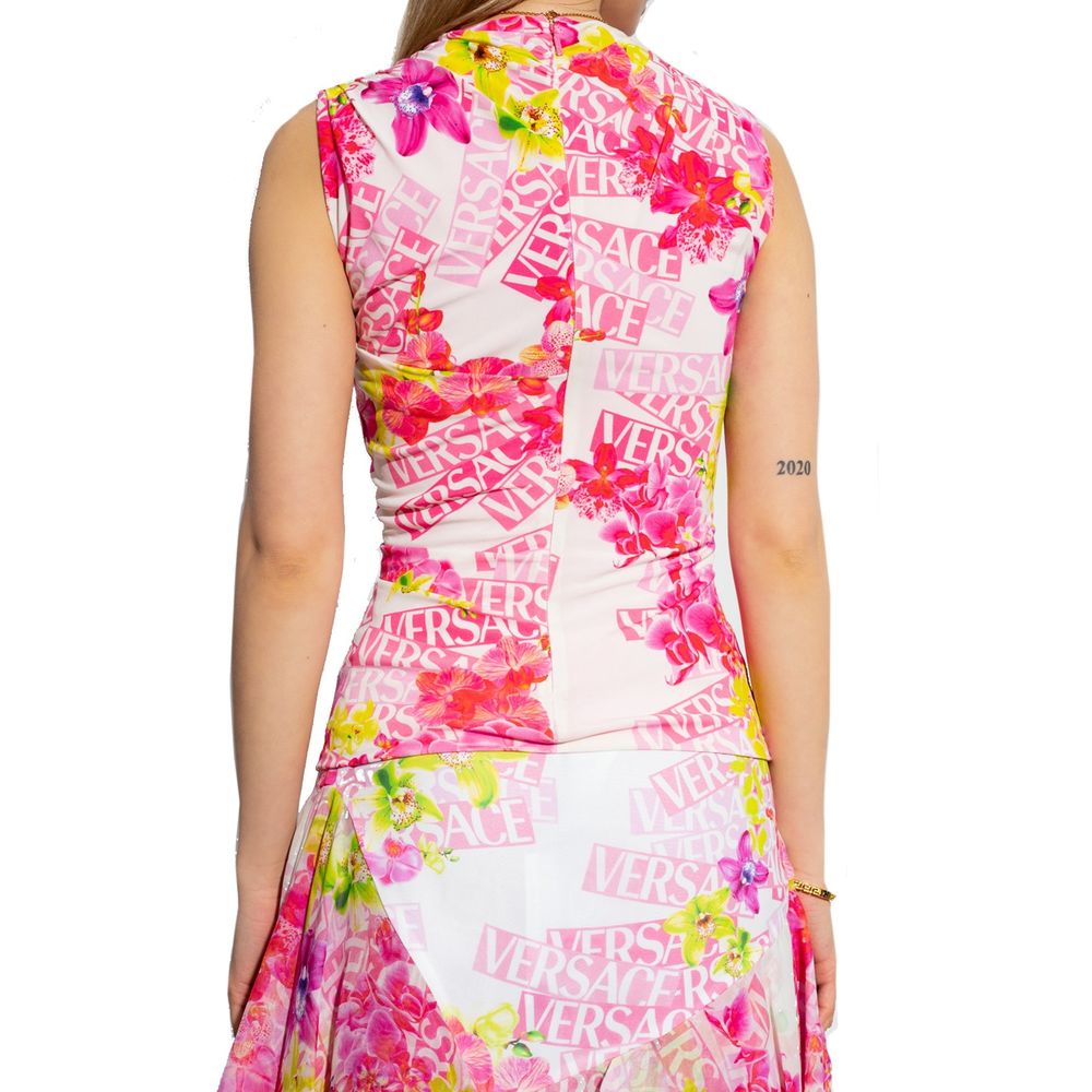 Sleeveless Printed Top-Versace-LabelTerrace.com