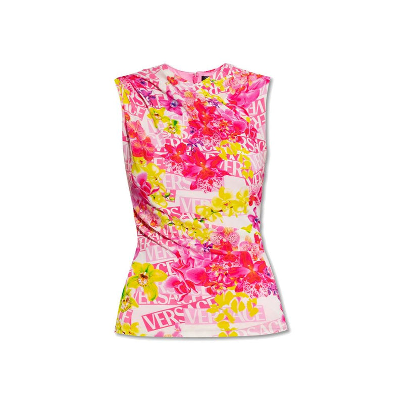 Sleeveless Printed Top-Versace-LabelTerrace.com