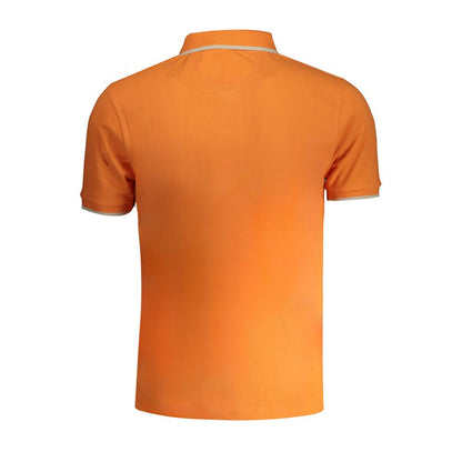 Orange Cotton Polo Shirt-La Martina-LabelTerrace.com
