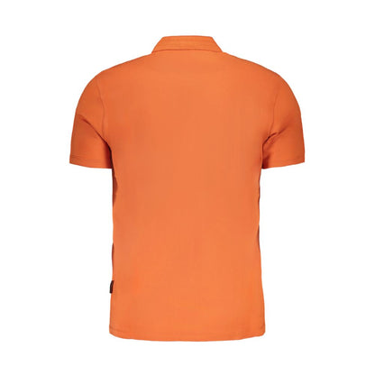 Orange Cotton Polo Shirt-Napapijri-LabelTerrace.com