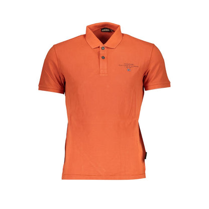 Orange Cotton Polo Shirt-Napapijri-LabelTerrace.com