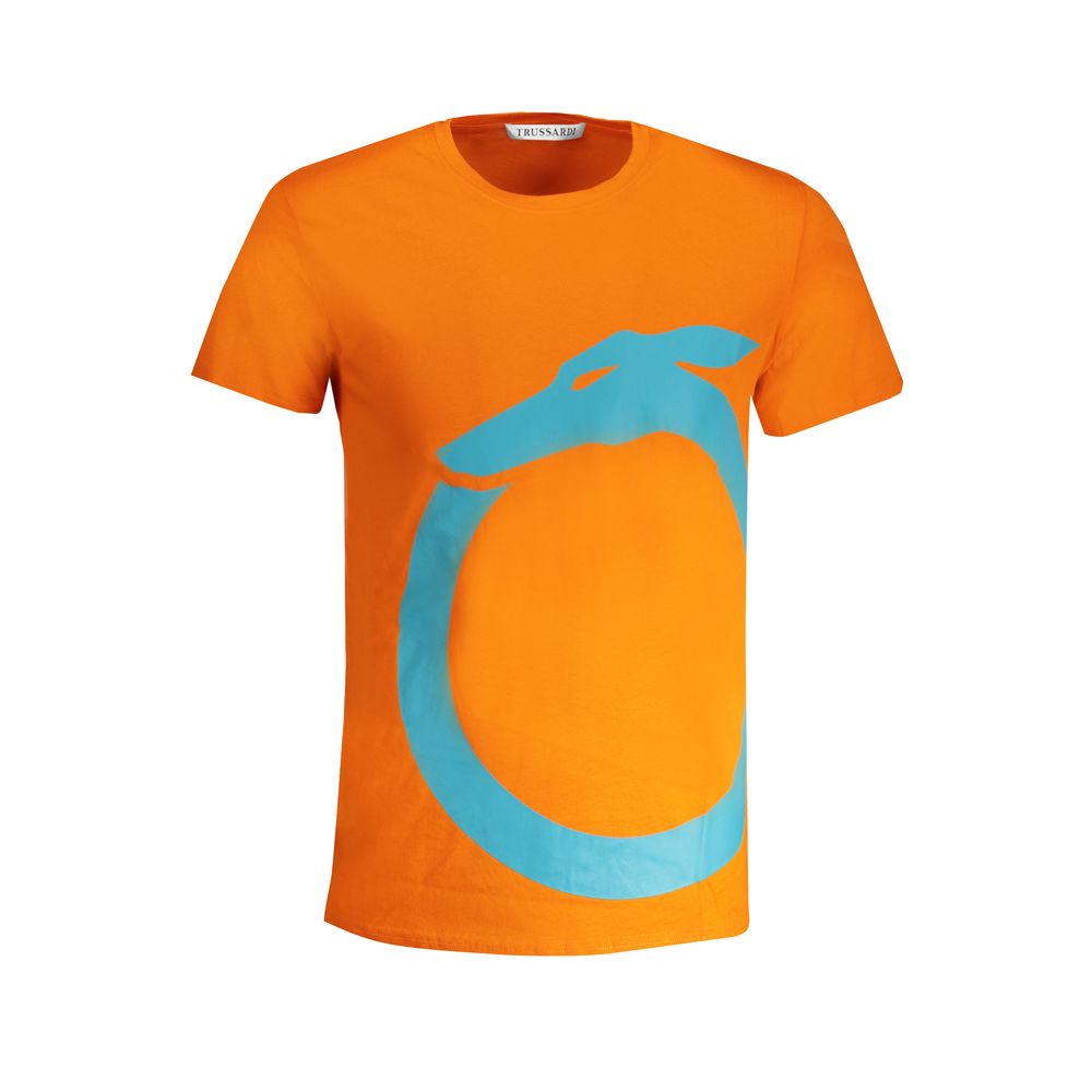Orange Cotton T-Shirt-Trussardi-LabelTerrace.com