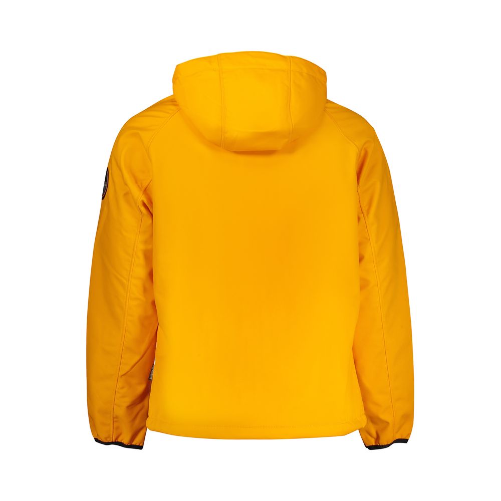 Orange Recycled Polyester Men Jacket-Napapijri-LabelTerrace.com