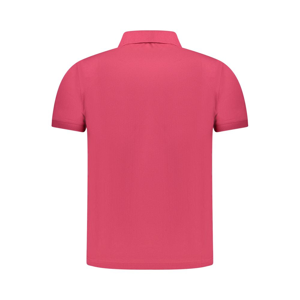 Pink Cotton Men Polo Shirt-K-WAY-LabelTerrace.com