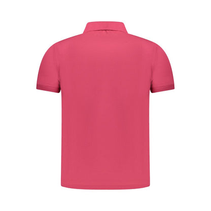 Pink Cotton Men Polo Shirt-K-WAY-LabelTerrace.com