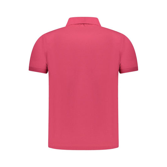 Pink Cotton Men Polo Shirt-K-WAY-LabelTerrace.com