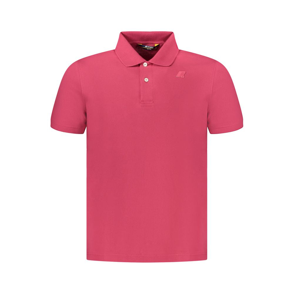 Pink Cotton Men Polo Shirt-K-WAY-LabelTerrace.com