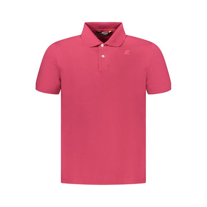 Pink Cotton Men Polo Shirt-K-WAY-LabelTerrace.com