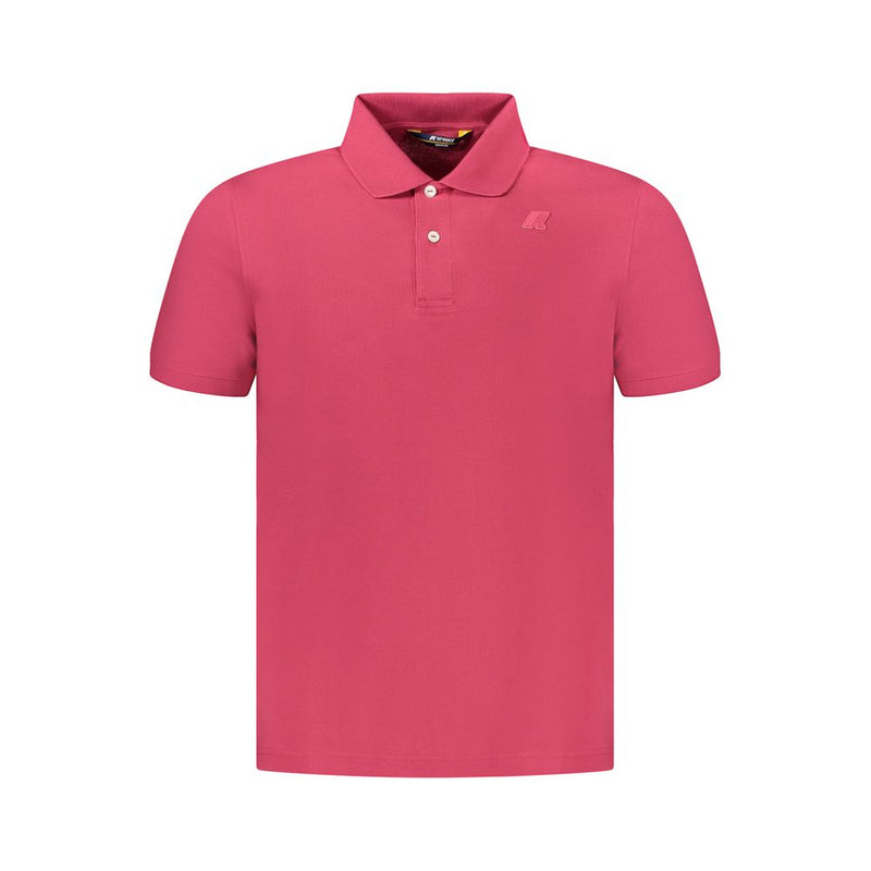 Pink Cotton Men Polo Shirt-K-WAY-LabelTerrace.com
