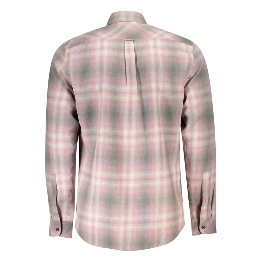 Pink Cotton Men Shirt-Hugo Boss-LabelTerrace.com