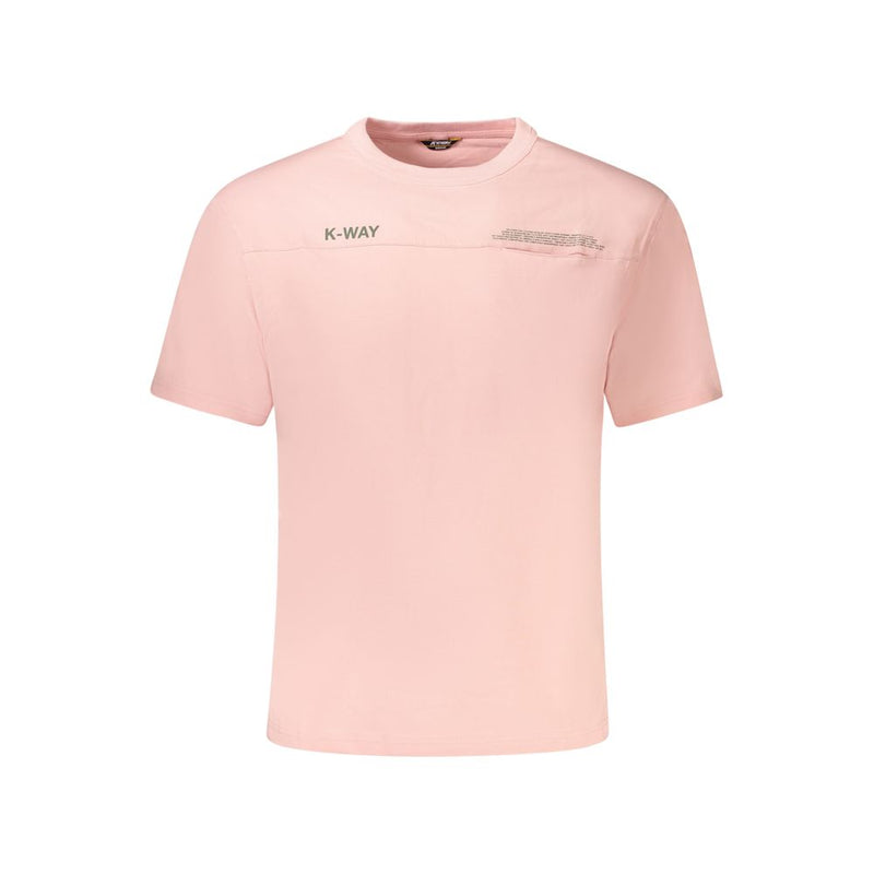 Pink Cotton Men T-Shirt-K-WAY-LabelTerrace.com