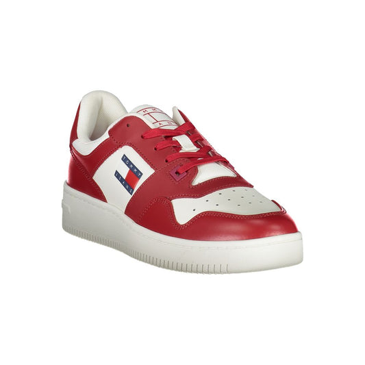 Pink Leather Men Sneaker-Tommy Hilfiger-LabelTerrace.com