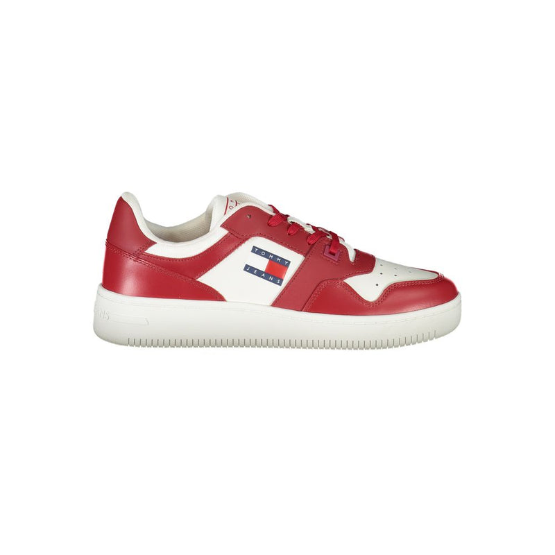 Pink Leather Men Sneaker-Tommy Hilfiger-LabelTerrace.com
