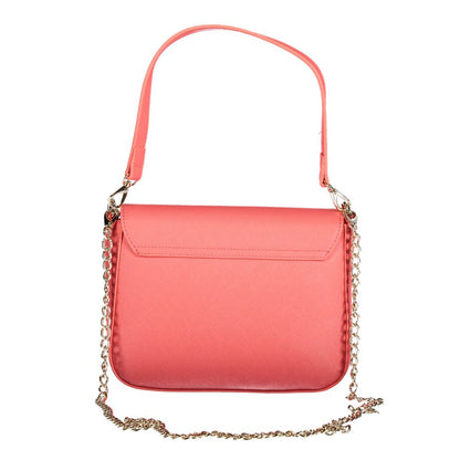 Pink Polyethylene Women Handbag