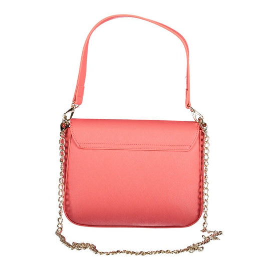 Pink Polyethylene Women Handbag