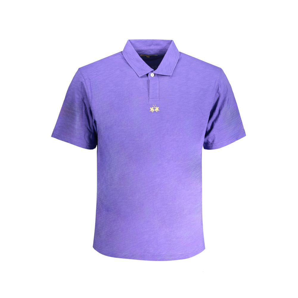 Purple Cotton Polo Shirt-La Martina-LabelTerrace.com